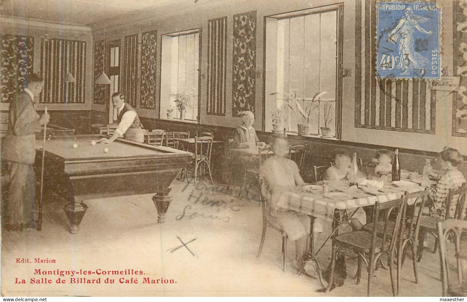 MONTIGNY LES CORMEILLES La Salle De Billards Du Café Marion - Montigny Les Cormeilles