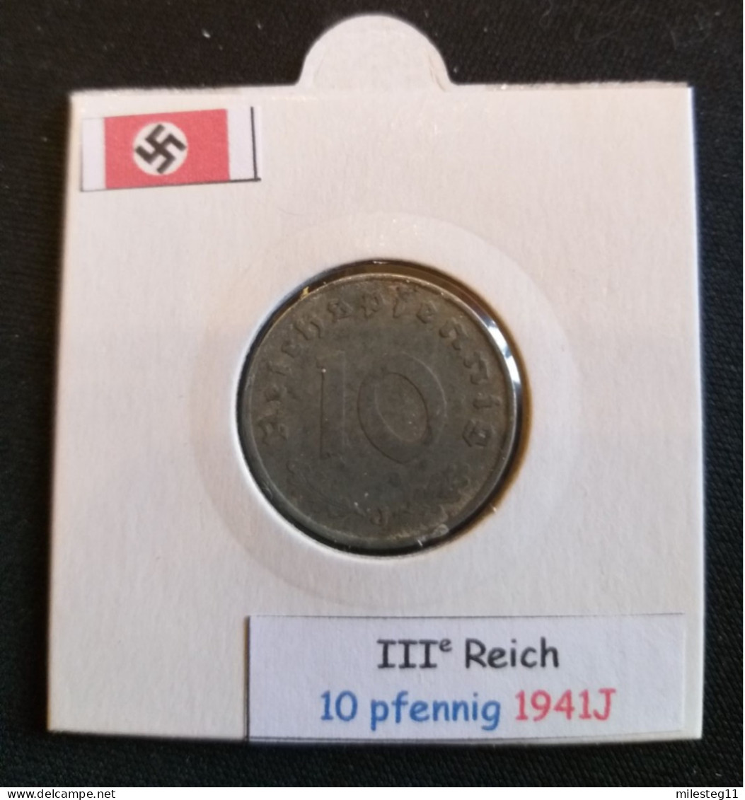 Pièce De 10 Reichspfennig De 1941J (Hambourg) - 10 Reichspfennig