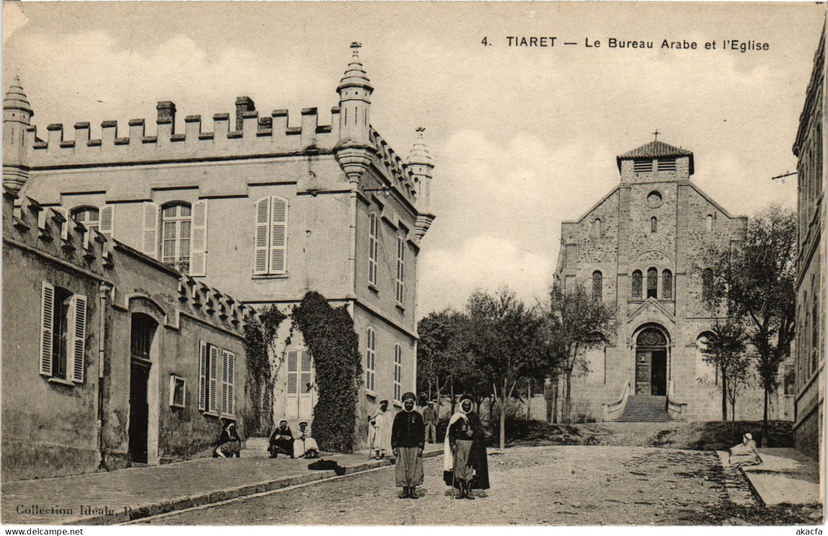 CPA AK TIARET Le Bureau Arabe Et L'Eglise ALGERIA (1357781) - Tiaret