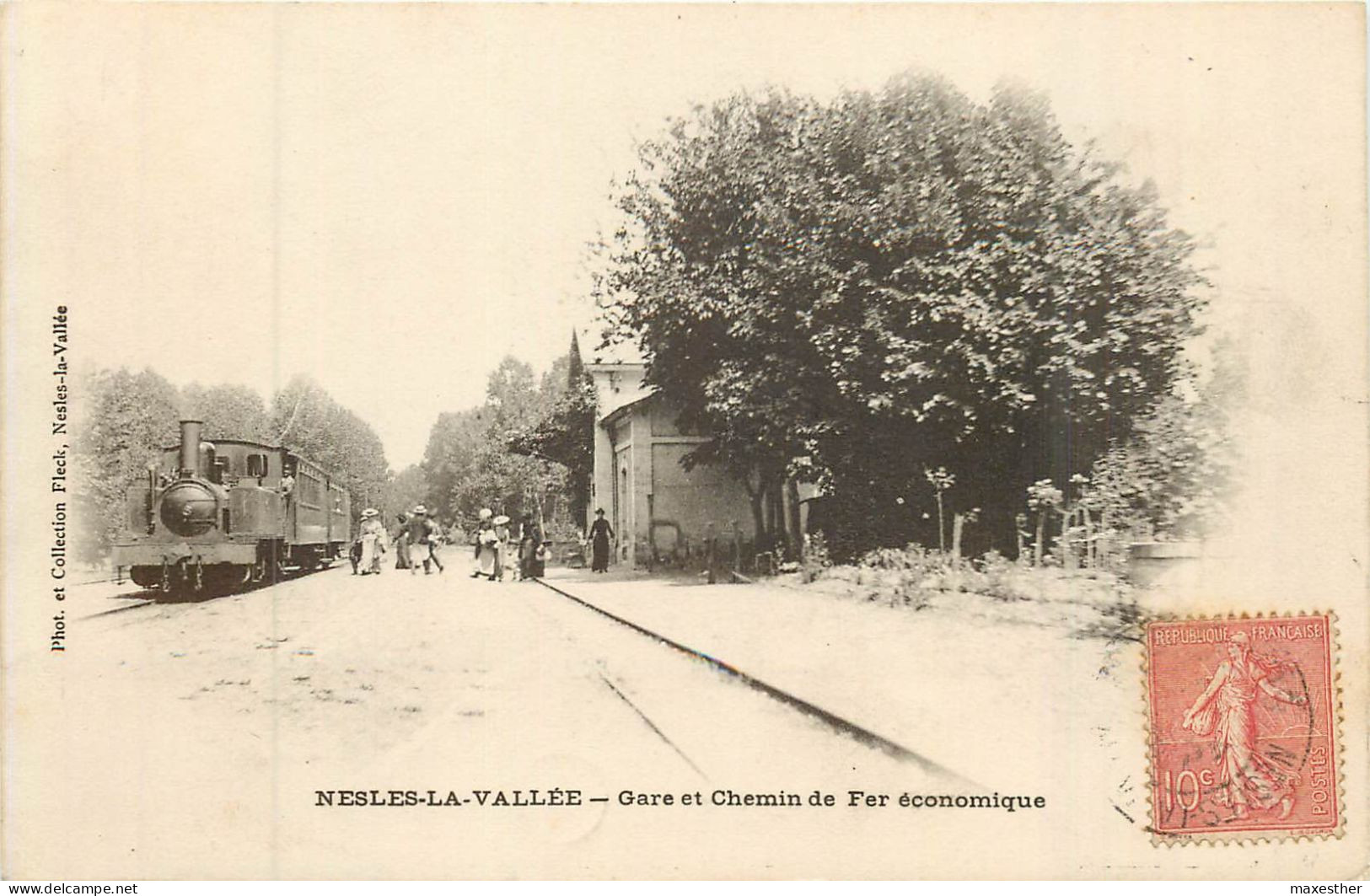 NESLES LA VALLÉE Gare Et Chemin De Fer économique (train) - Nesles-la-Vallée