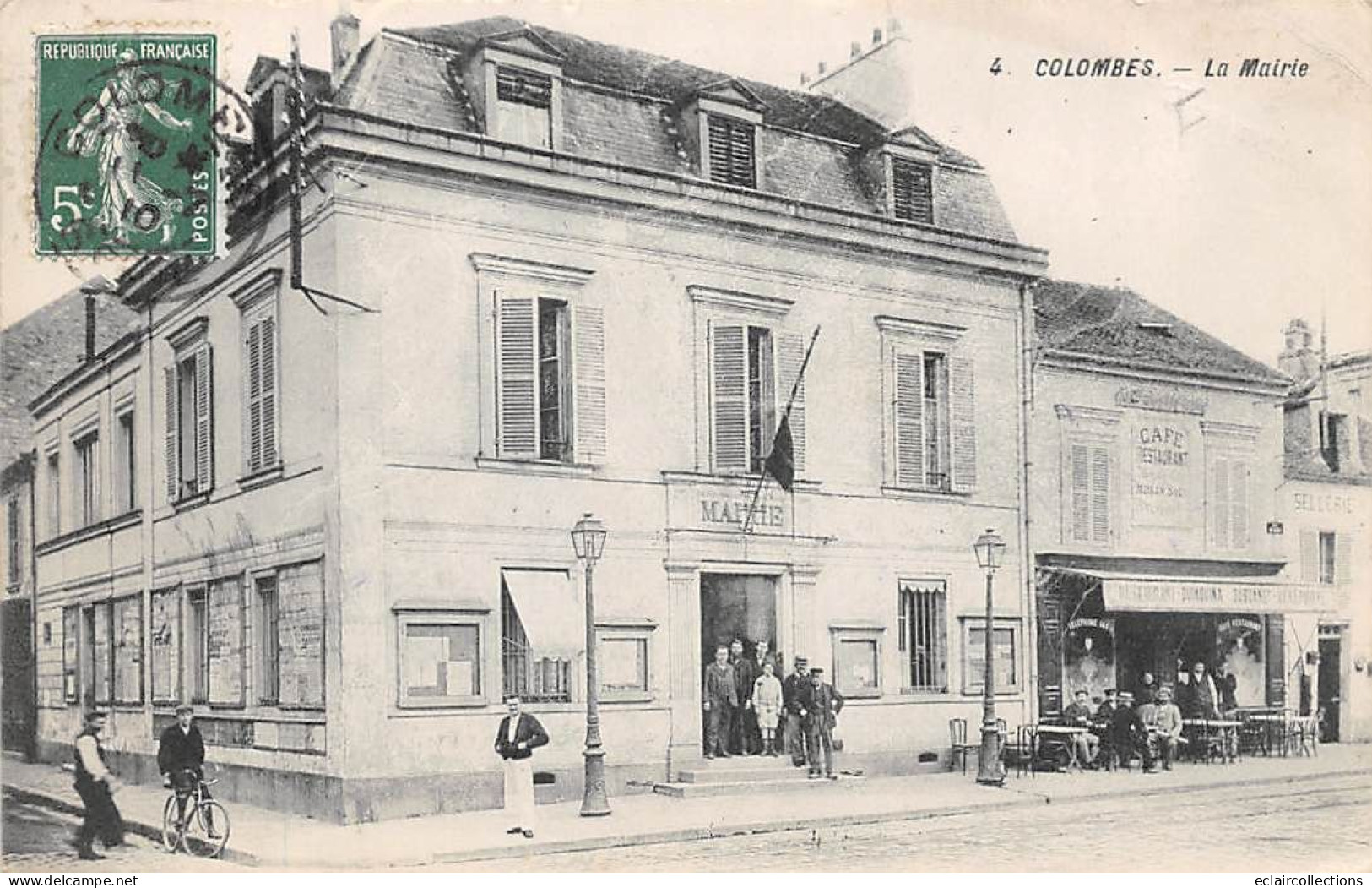 Colombes        92        La Mairie Et Café Restaurant        N°  4     (voir Scan) - Colombes