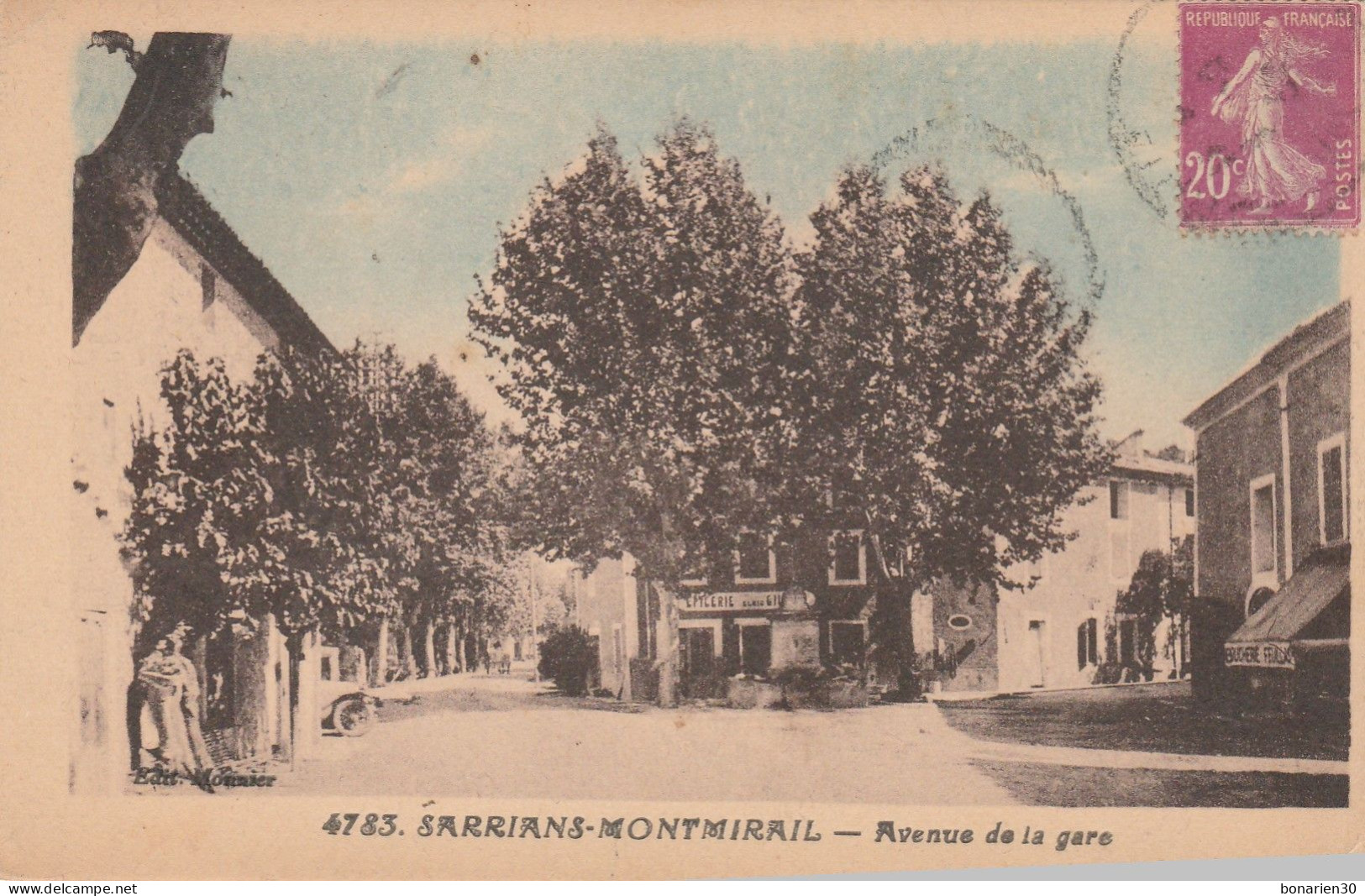 CPA 84 SARRIANS AVENUE DE LA GARE - Sarrians