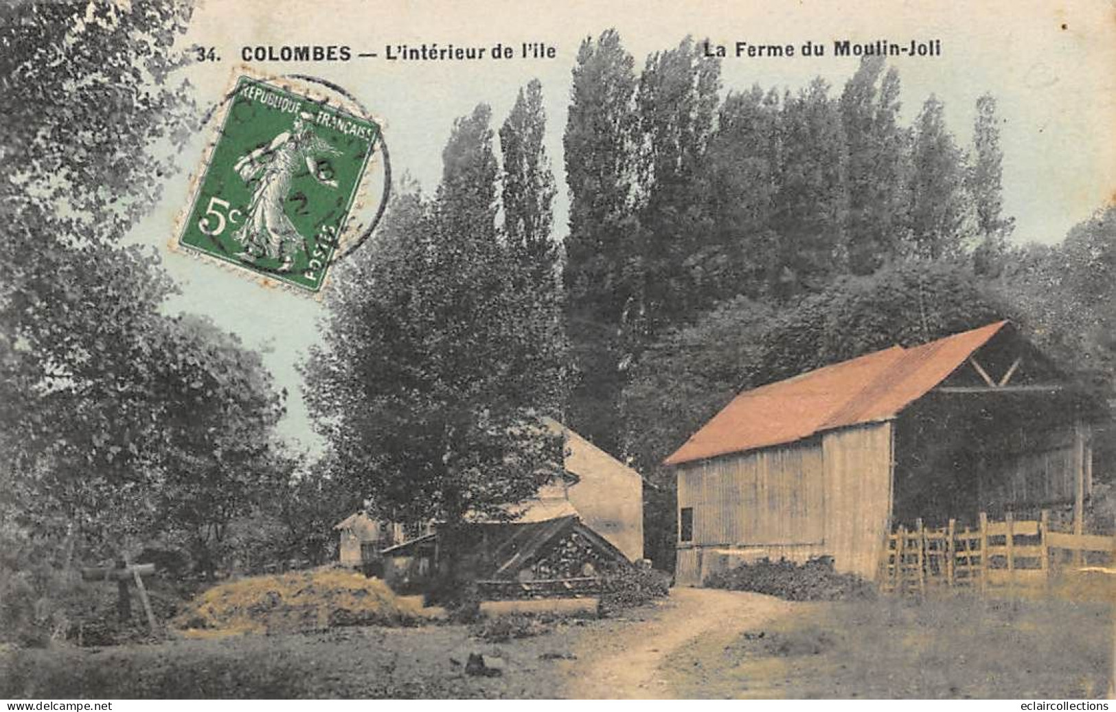 Colombes        92         L'intérieur De L'ile. La Ferme Du Moulin Joli     N°  34     (voir Scan) - Colombes