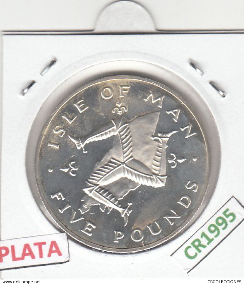 CR1995 MONEDA ISLA DE MAN 5 LIBRAS 1981 PLATA - Sonstige & Ohne Zuordnung