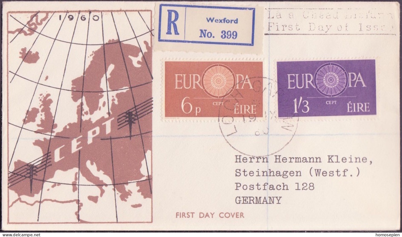 Europa CEPT 1960 Irlande - Ireland - Irland FDC1 Y&T N°146 à 147 - Michel N°146 à 147 - 1960