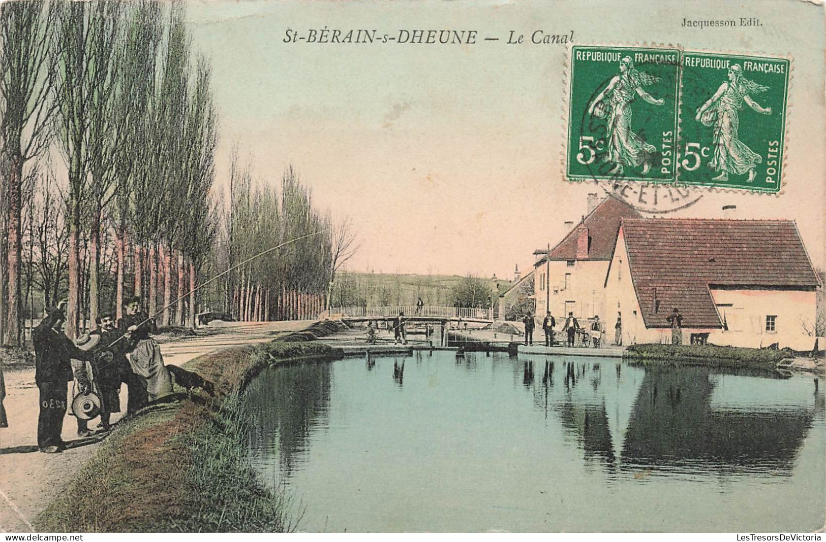 FRANCE - Saint Bérain Sur Dheune - Vue Sur Le Canal - Colorisé - Carte Postale Ancienne - Other & Unclassified