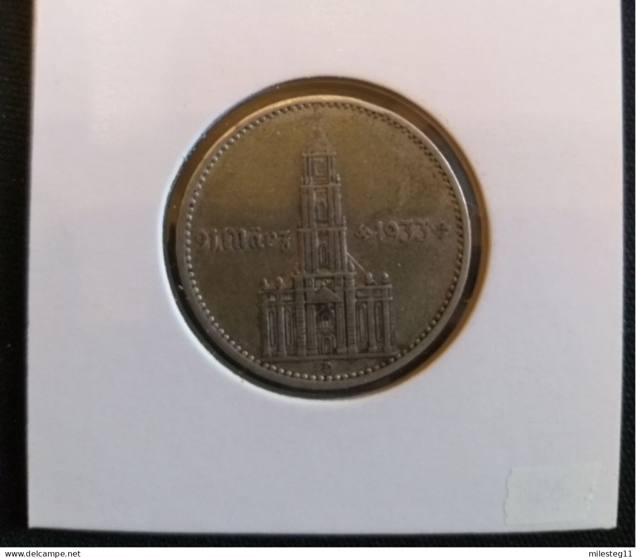 Pièce De 2 Reichsmark De 1934D (Munich) Eglise De Garnison Avec Date RARE (position B) - 2 Reichsmark