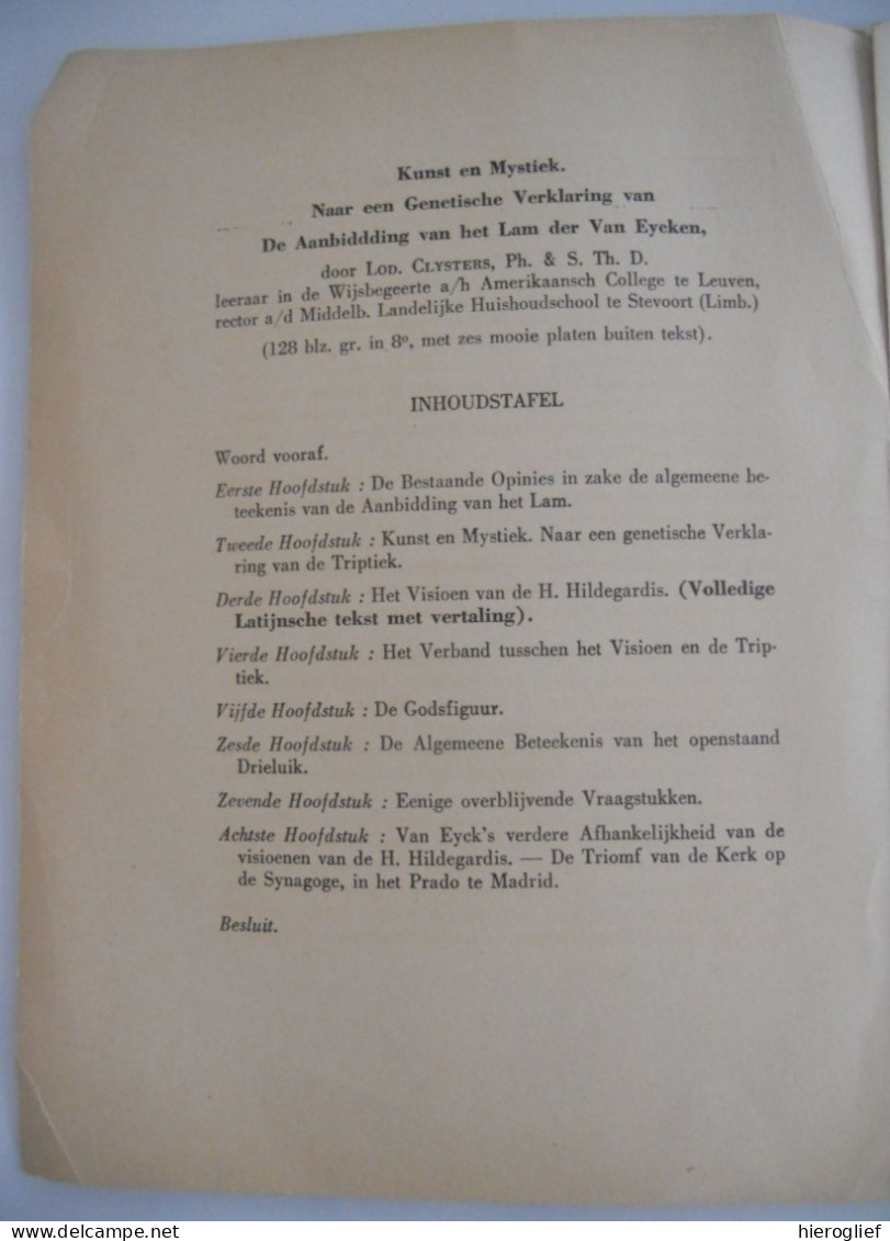 Prospectus Boek DE AANBIDDING Van Het LAM Door Leo Clysters / Het Lam Gods Van Eyck Sint-Baafs Kathedraal Gent - Histoire