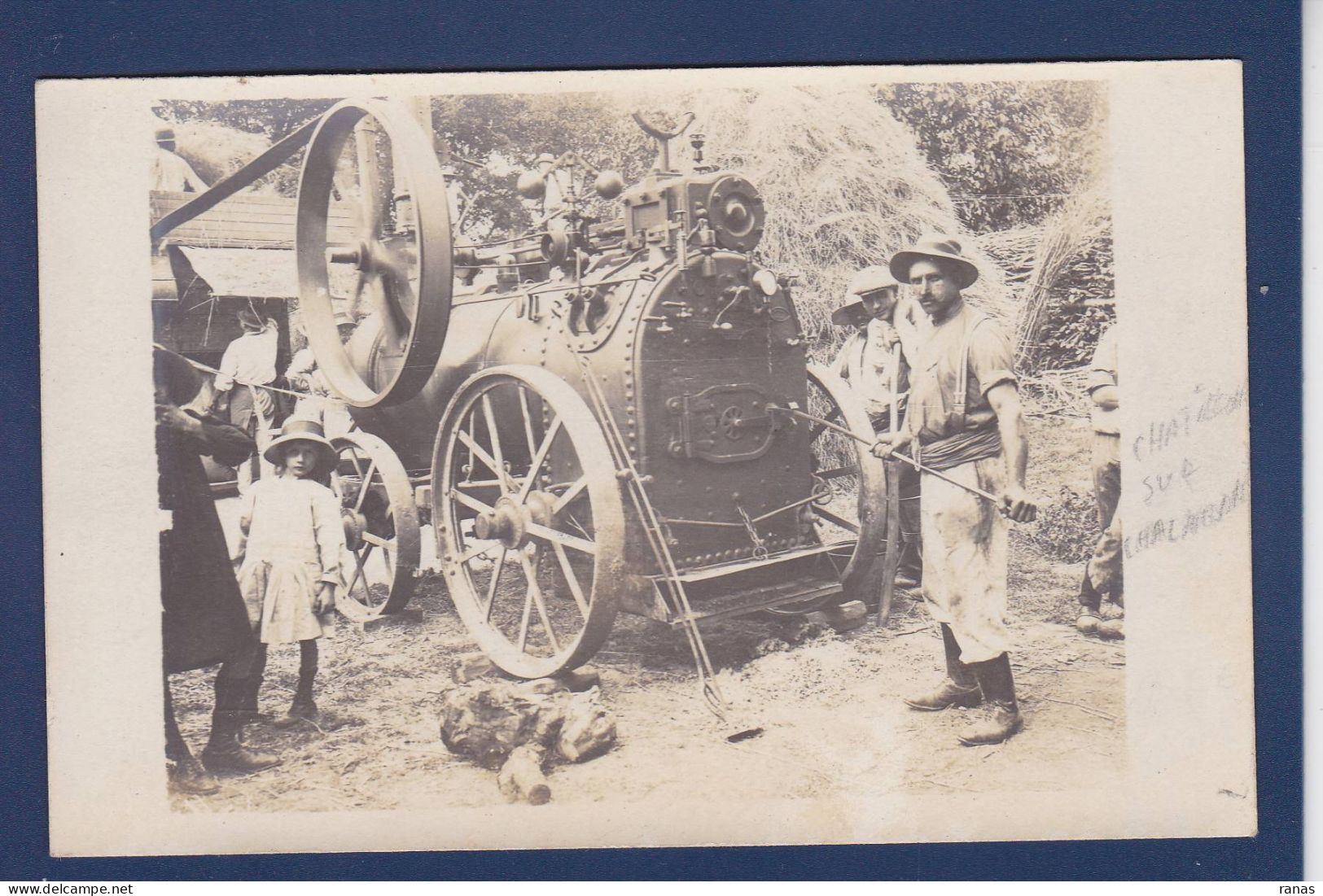 CPA [01] Ain > Châtillon-sur-Chalaronne Carte Photo Batteuse Non Circulée - Châtillon-sur-Chalaronne