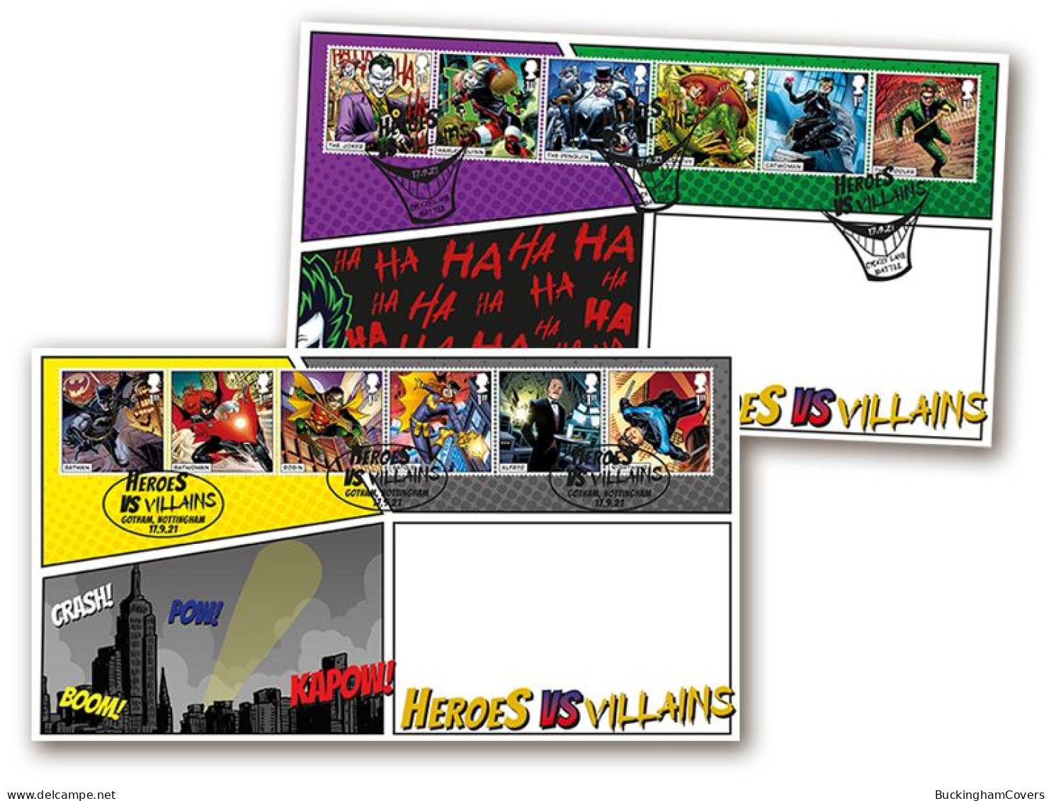 2021 DC Comics FDC Batman And Joker Pair - 2021-... Em. Décimales