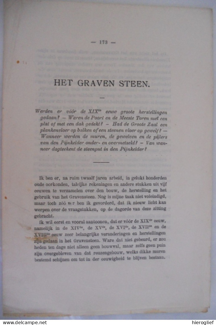 HET GRAVEN STEEN / Gravensteen Gent / Burcht Feodale Tijd Middeleeuwen Graven Van Vlaanderen - Histoire