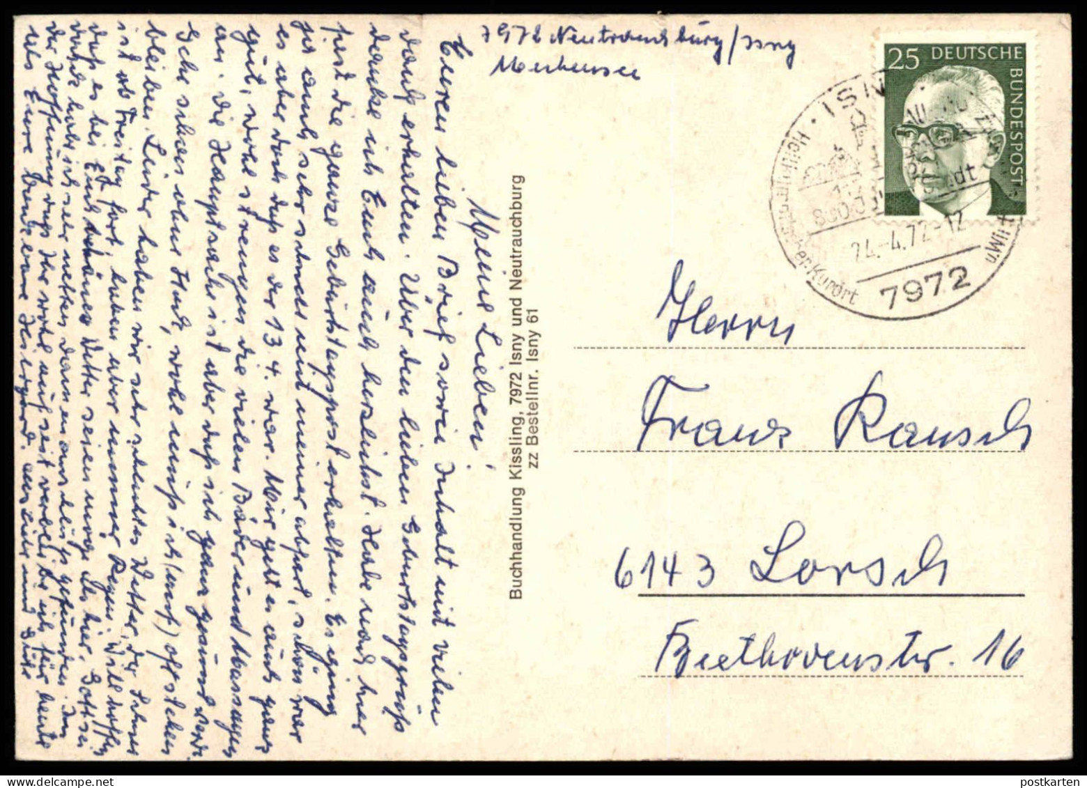 ÄLTERE POSTKARTE GRUSS AUS NEUTRAUCHBURG ISNY IM ALLGÄU REKLAME TRINK SINALCO SCHIRM Ansichtskarte AK Cpa Postcard - Isny