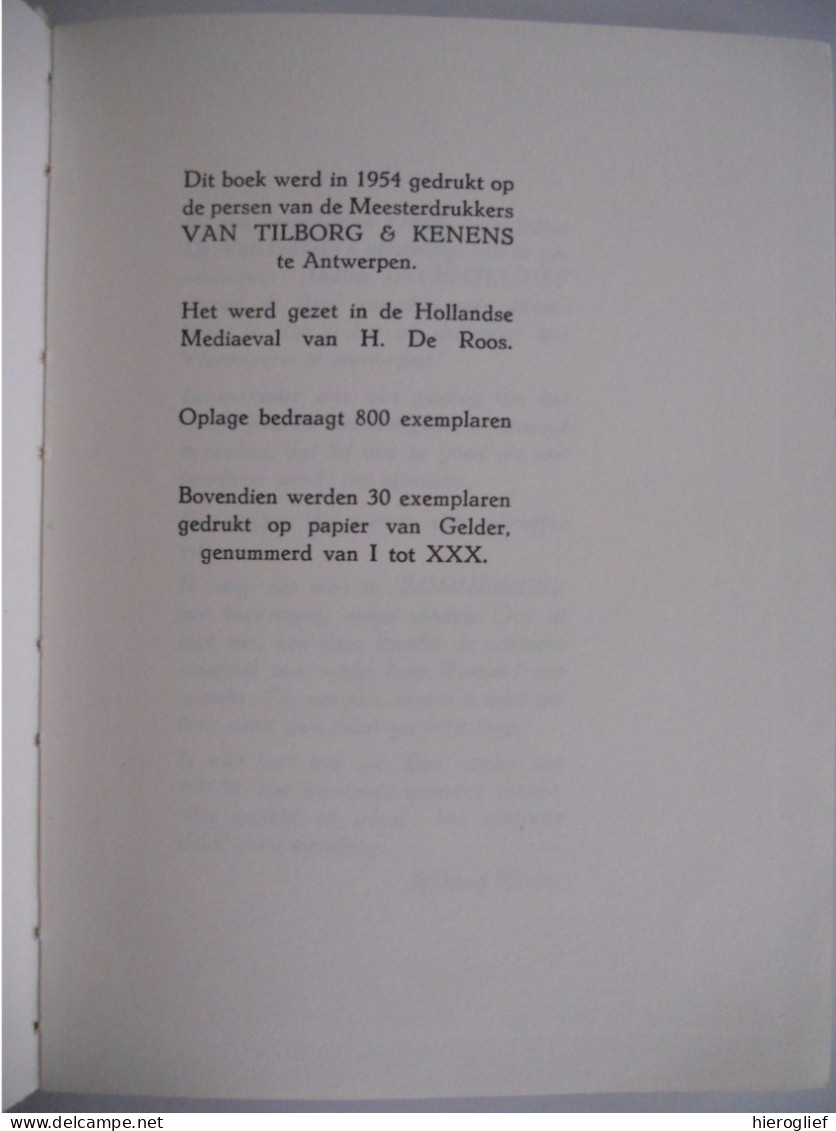 ZONNEBURG Door Julien De Valckenaere 1954 Tekeningen Jozef Cantré - Aforismen / Julien ° & + Gent  / Cantré ° & + Gent - Other & Unclassified