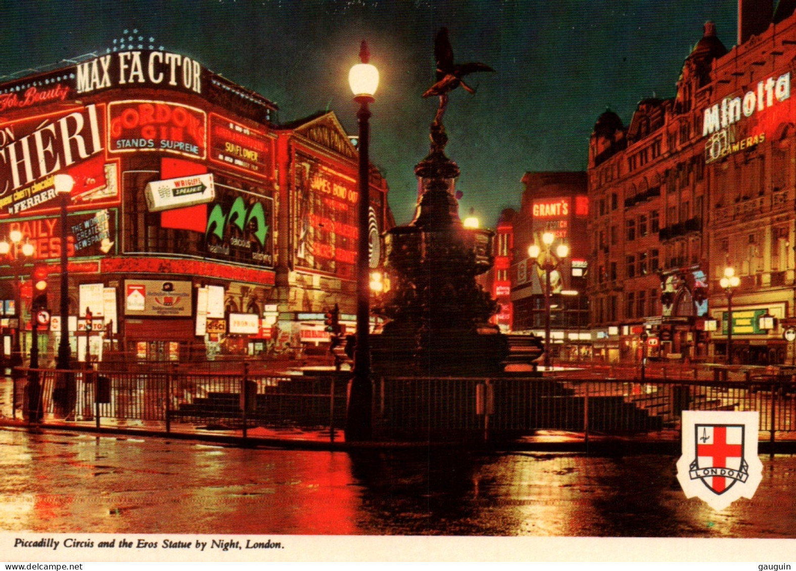 CPM - LONDON - Piccadilly Circus (Pubs Vue De Nuit) ... LOT 2 CP à Saisir - Piccadilly Circus