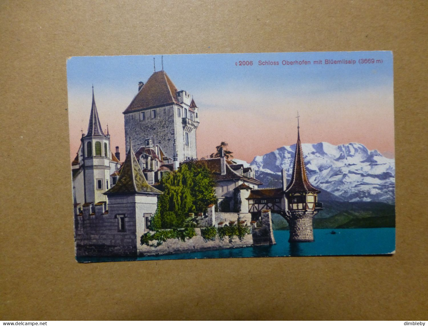 Schloss Oberhofen Mit Blüemlisalp   1918 (9789) - Oberhofen Am Thunersee