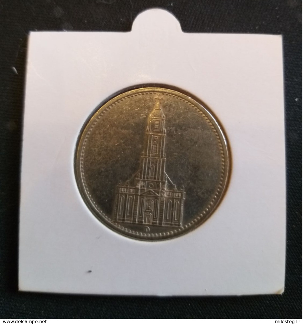 Pièce De 5 Reichsmark De 1935D (Munich) Eglise De Garnison (position A) - 5 Reichsmark