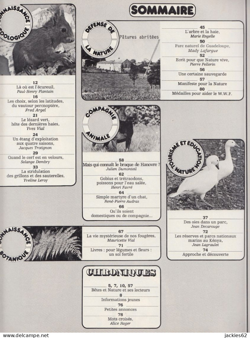 110/ LA VIE DES BETES / BETES ET NATURE N° 110 Du 6/1973, Poster Inclu, Voir Sommaire - Animals