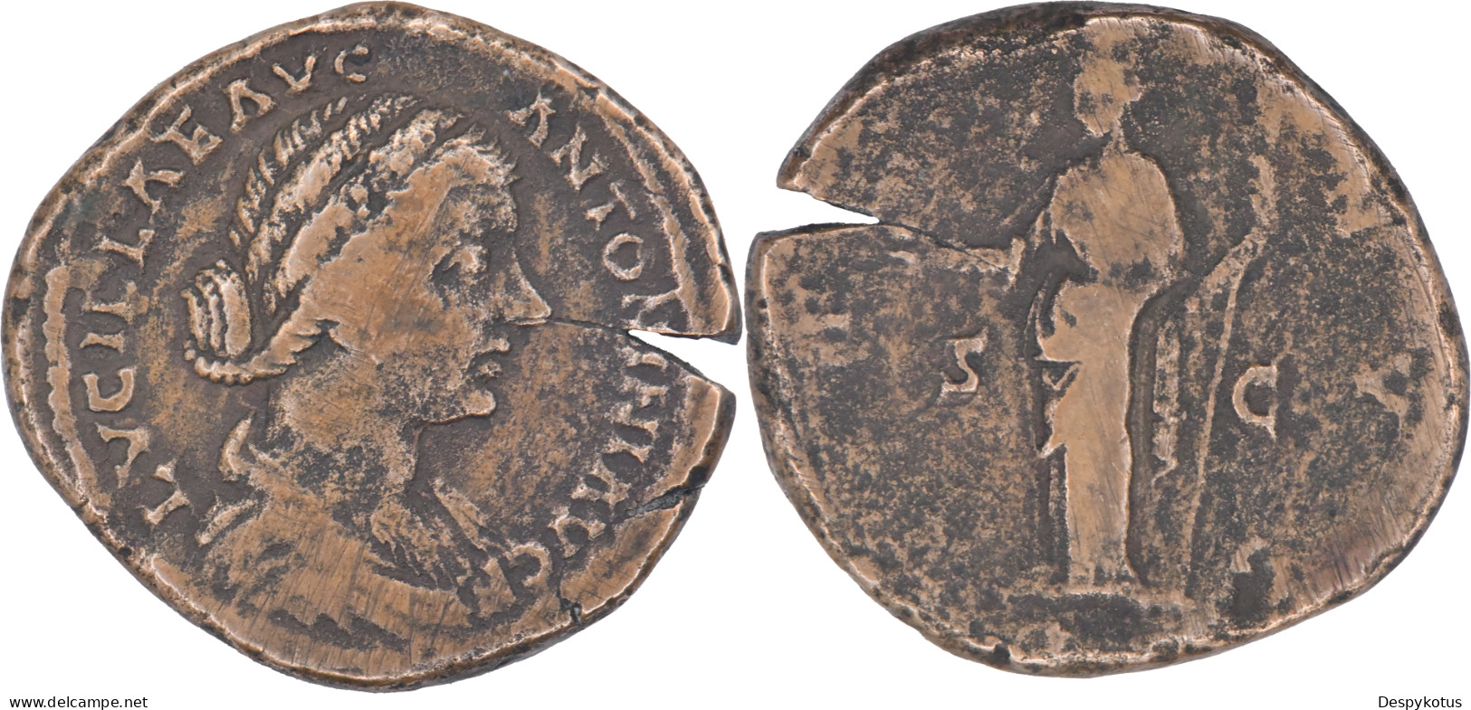 ROME - Sesterce - :LUCILLE - Venus Tenant Pomme Et Sceptre - RIC.1765 - 17-139 - The Anthonines (96 AD To 192 AD)