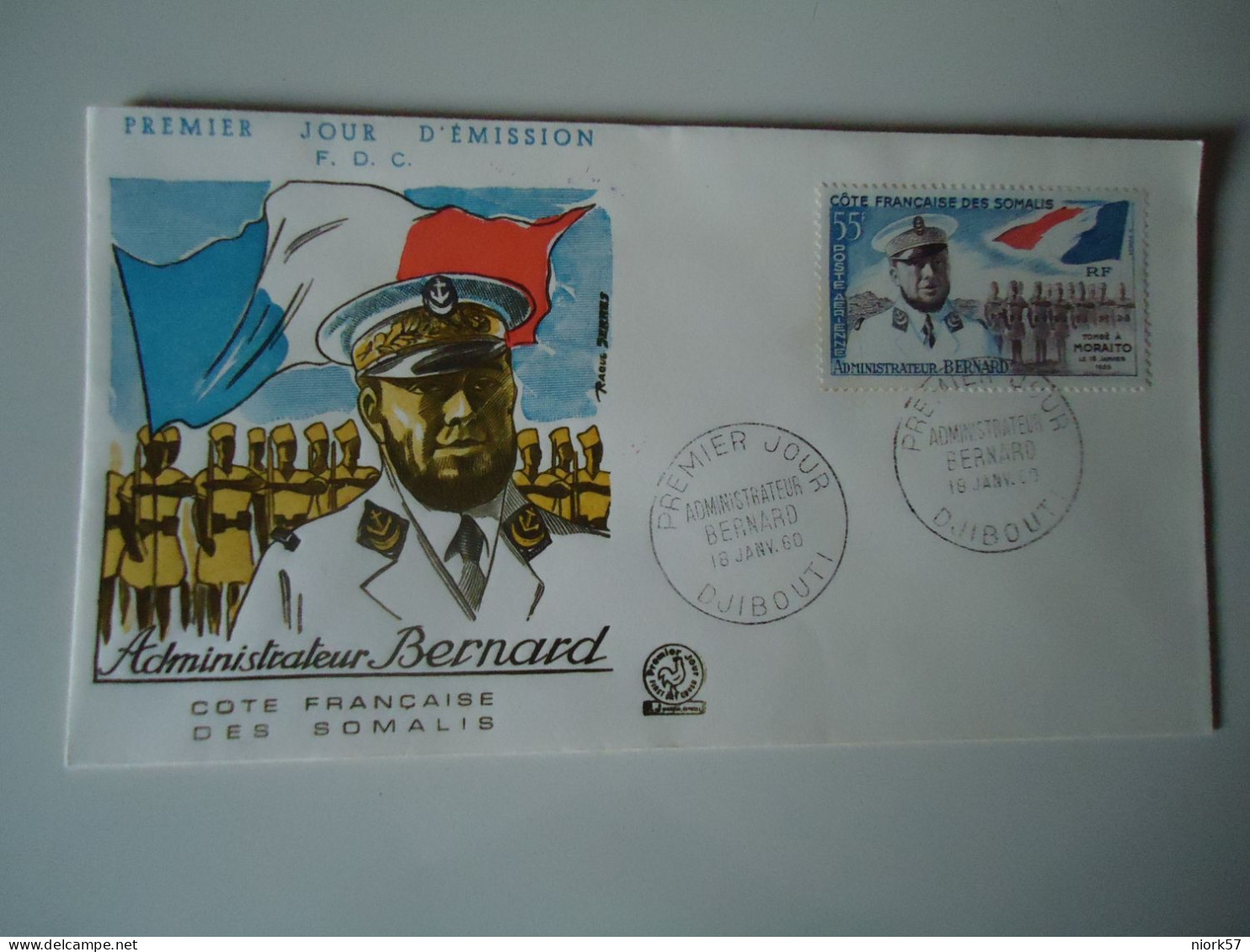 SOMALIA   FRANCE   COVER  1960 KINGS  BERNARD - Autres & Non Classés