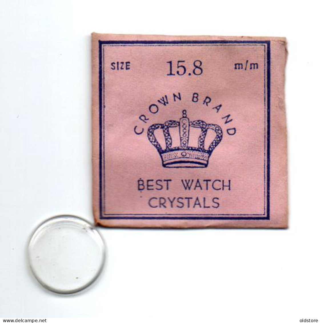 CROWN BRAND - Replacement Watch Crystal - Size 15.8 Mm - Made In Hong Kong - Original Vintage Genuine Parts - Other & Unclassified