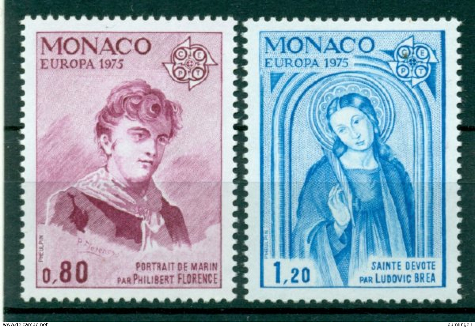 MONACO 1975 Mi 1167-68** Europa CEPT - Paintings [L3952] - 1975