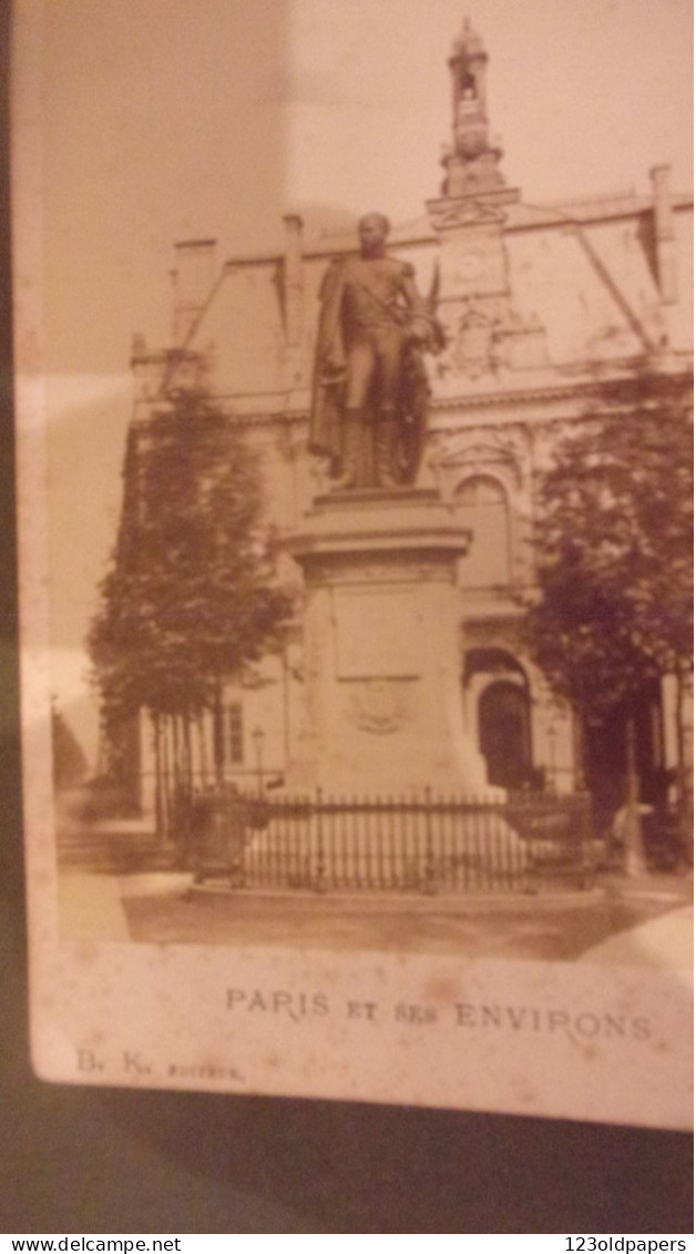 XIX  EME CABINET RARE BK PHOTO PARIS STATUE MONUMENT DU PRINCE EUGENE NAPOLEON  6 Avenue De La Bourdonnais 7 EME - District 07