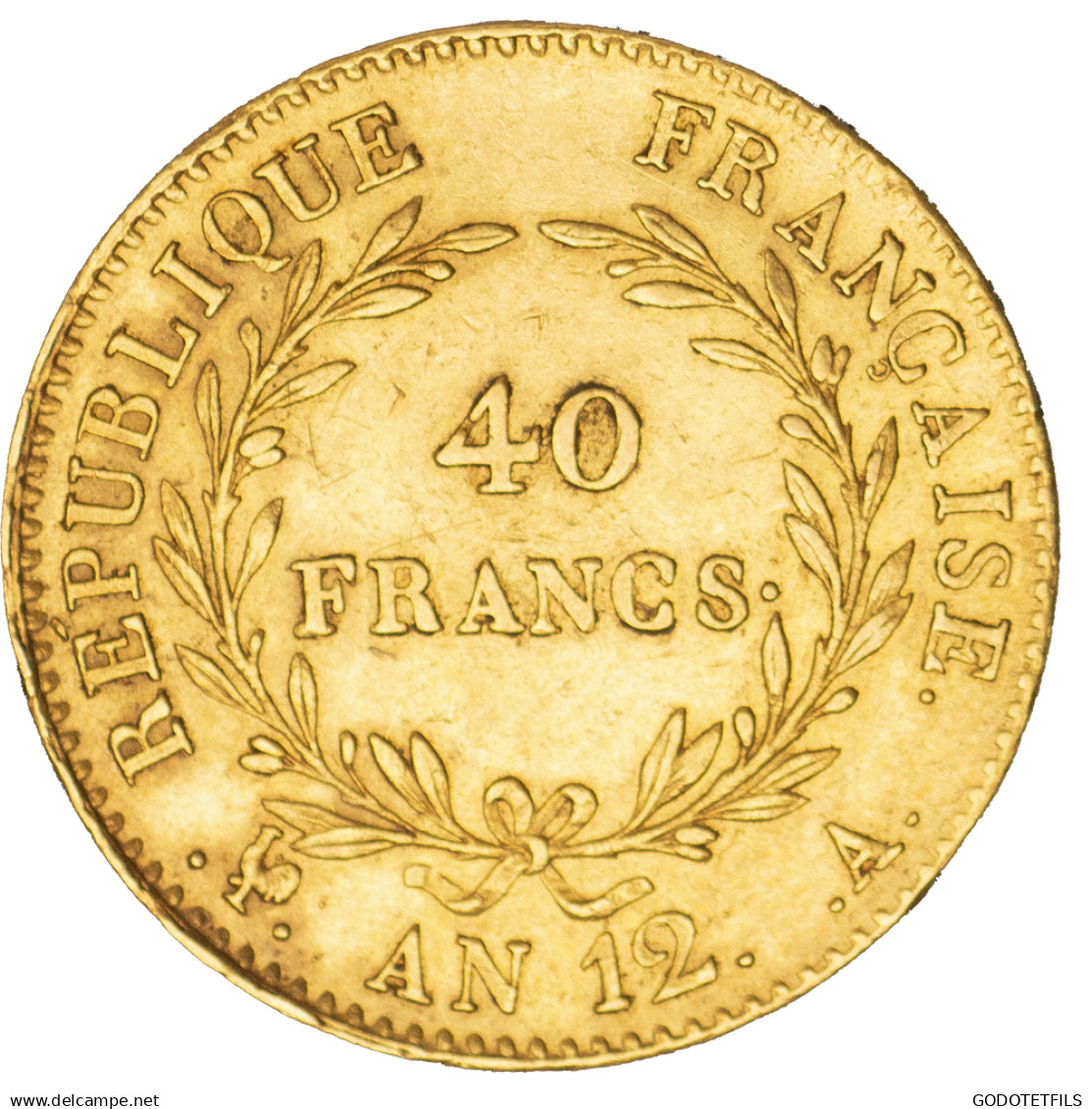 Consulat-Bonaparte Premier Consul- 40 Francs An 12 (1804) Paris - 40 Francs (gold)