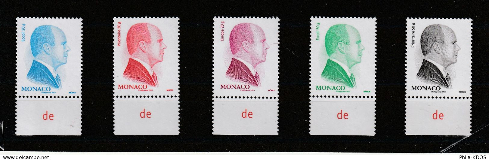 2012 " ALBERT II, PRINCE DE MONACO " Sur Série Neuve ** MNH  N° YT 2851 à 2855. A Saisir !!! - Ungebraucht