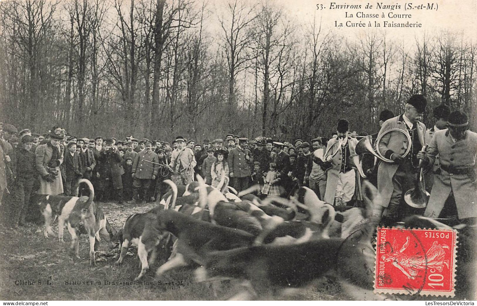 FRANCE - Environs De Nangis - La Chasse à Courre - La Curée à La Faisanderie - Animé - Carte Postale Ancienne - Nangis