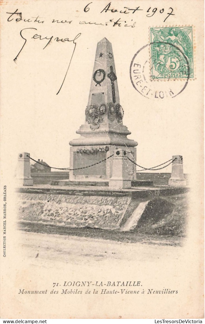 FRANCE - Loigny La Bataille - Monument Des Mobiles De La Haute Vienne à Neuvilliers - Carte Postale Ancienne - Loigny
