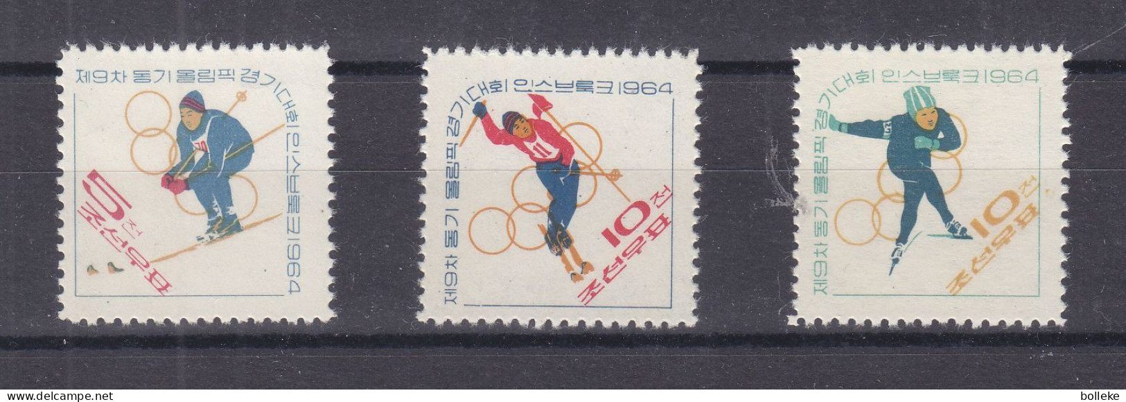 Jeux Olympiques - Innsbruck 64 - Corée Du Nord - Yvert 520 / 2 ** - Ski - Patinage - Ski De Fond - Valeur 3,50 Euros - Hiver 1964: Innsbruck