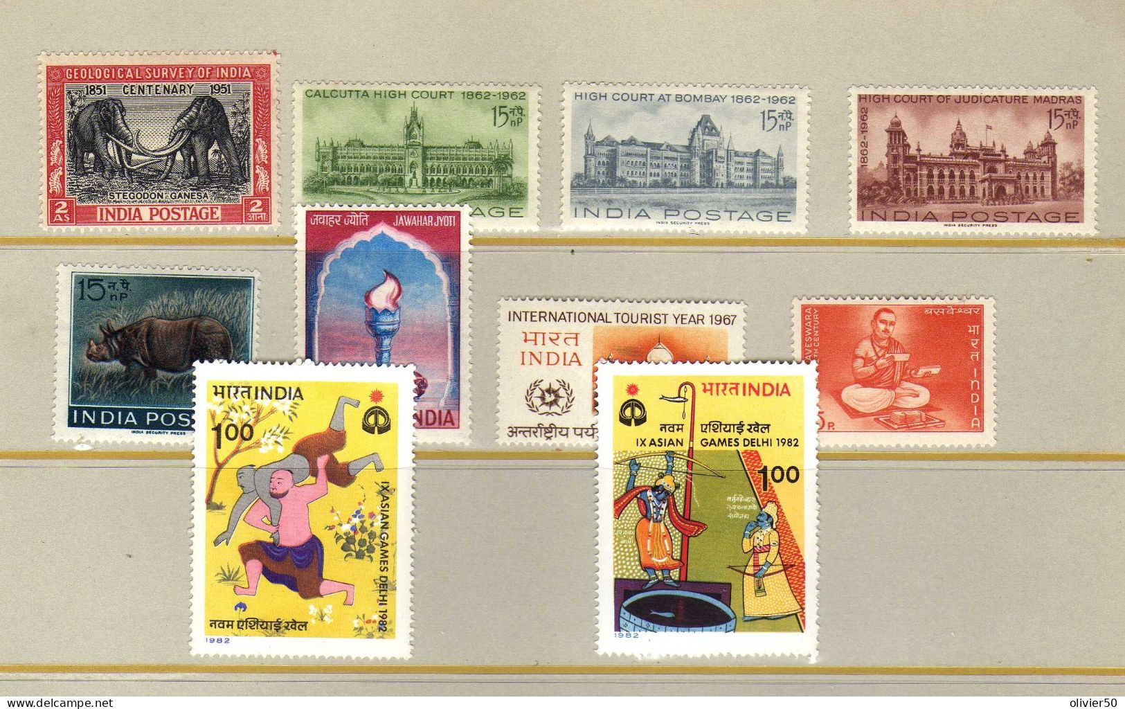 Inde - Faune - Architecture - Neufs**/* - Unused Stamps