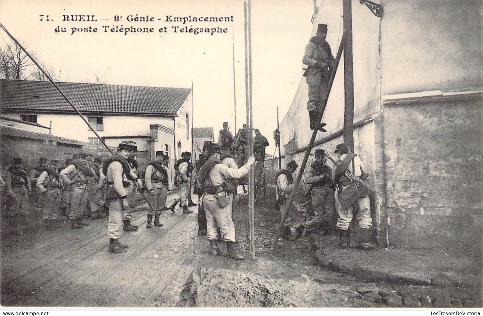 France - Rueil - 8e Génie Emplacement Du Poste  Téléphone Et Télégraphe - Animé -  Carte Postale Ancienne - Rueil Malmaison