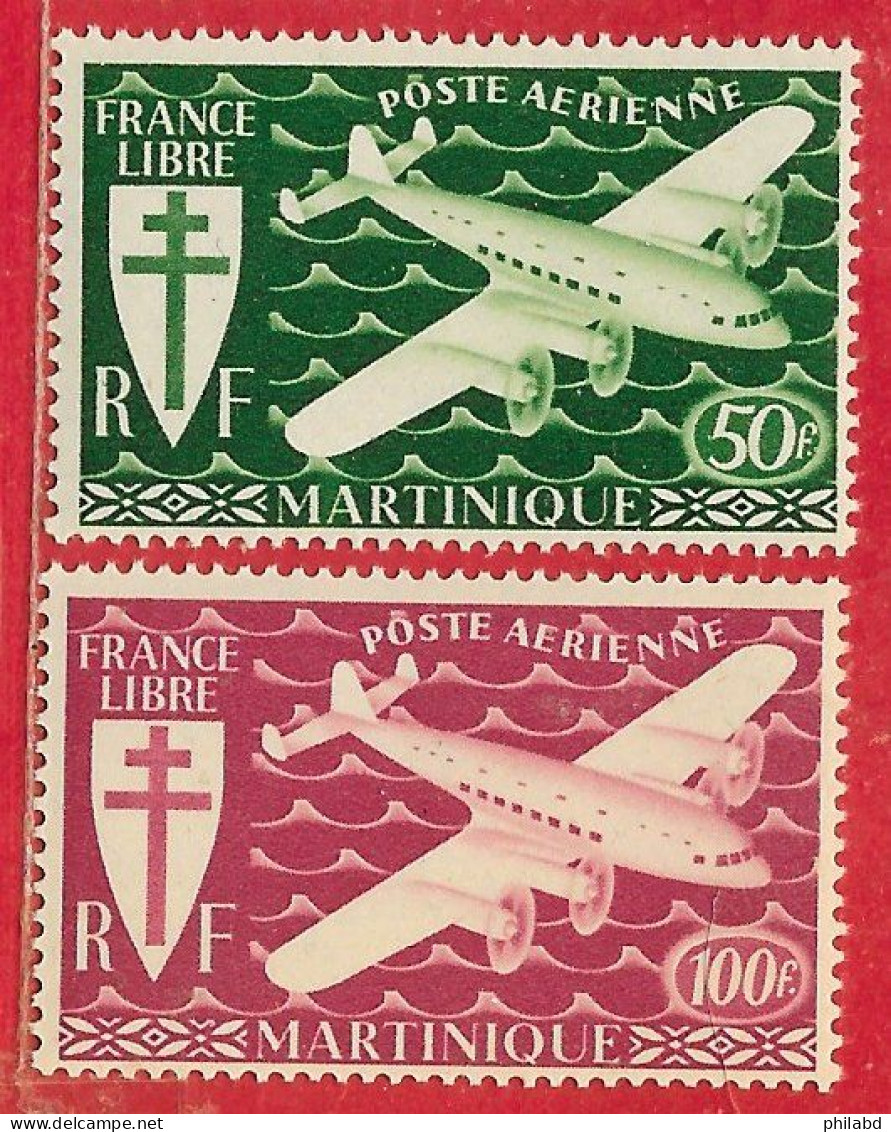 Martinique PA/AM N°4 & 5 1945 ** - Aéreo