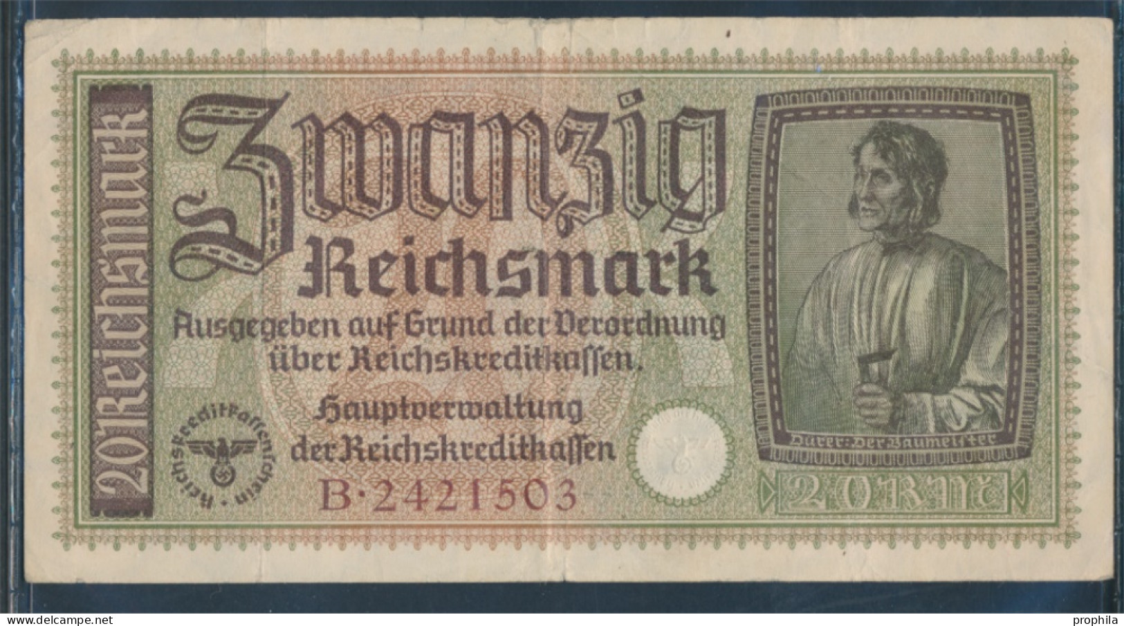 Dt. Besetzung Im 2. Weltkrieg Rosenbg: 554a Gebraucht (III) 1940 20 Reichsmark (10288367 - 20 Reichsmark