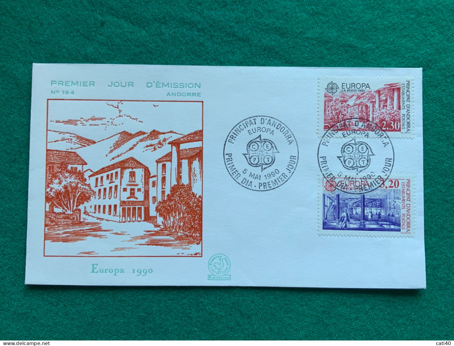 ANDORRA  - EUROPA 1990 - FDC - Covers & Documents