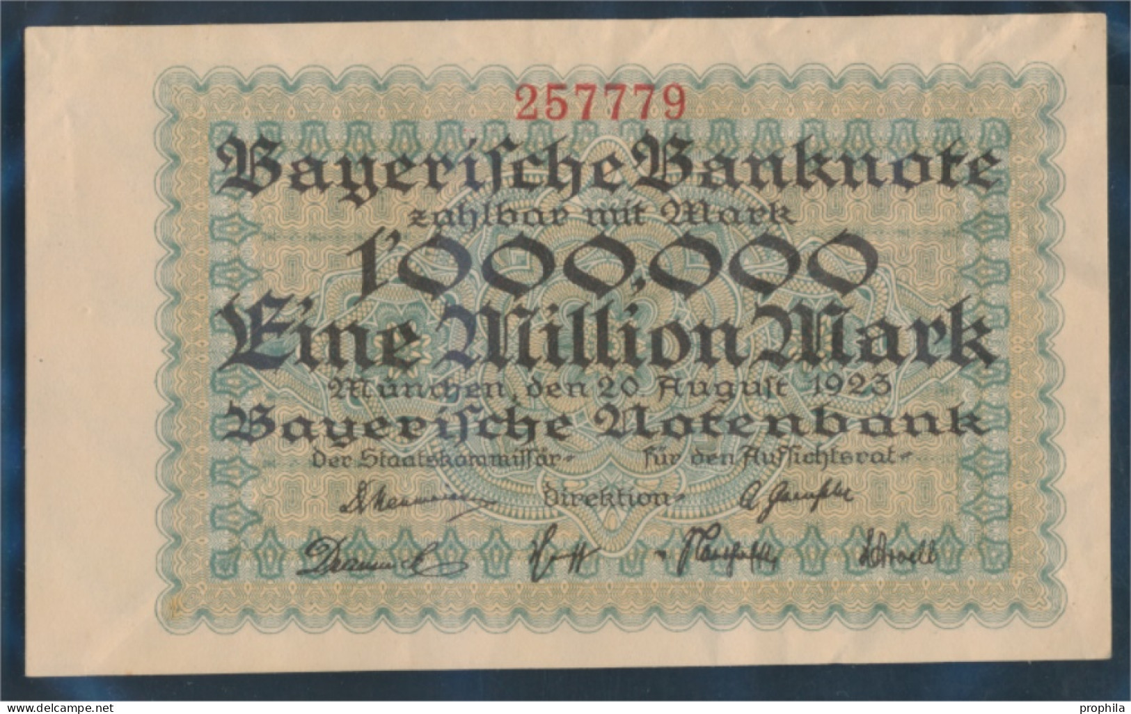 Bayern Rosenbg: BAY12 Länderbanknote Bayern Gebraucht (III) 1923 1 Million Mark (10288411 - 1 Million Mark