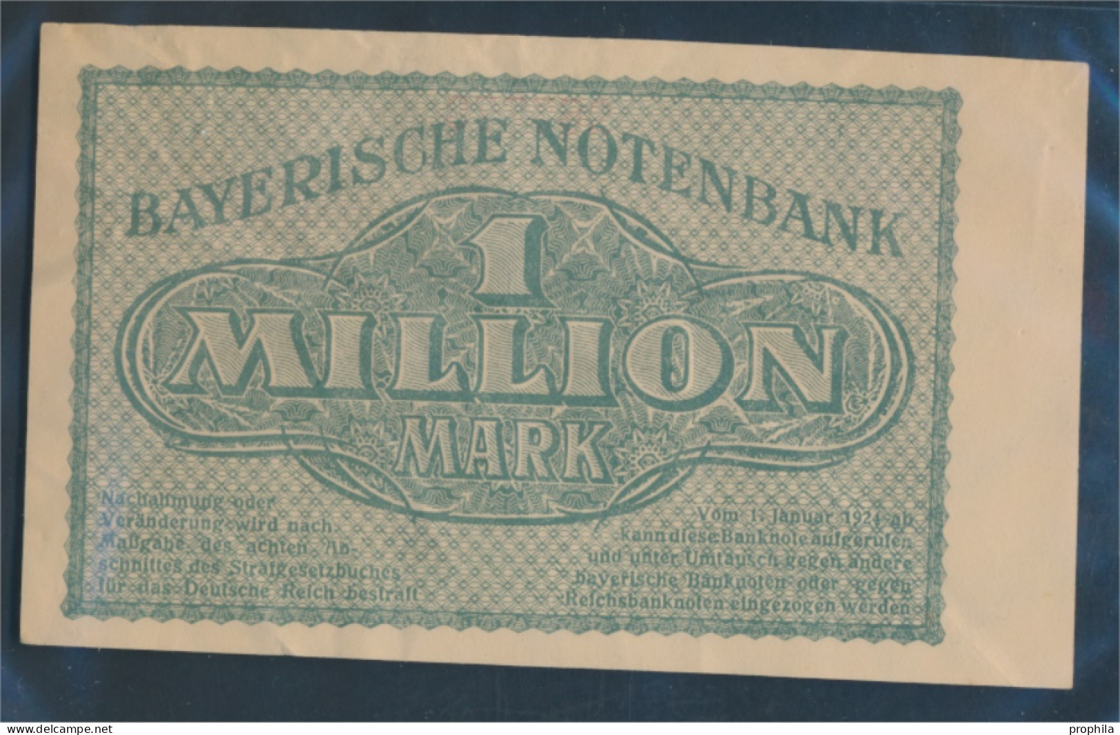 Bayern Rosenbg: BAY12 Länderbanknote Bayern Gebraucht (III) 1923 1 Million Mark (10288411 - 1 Million Mark