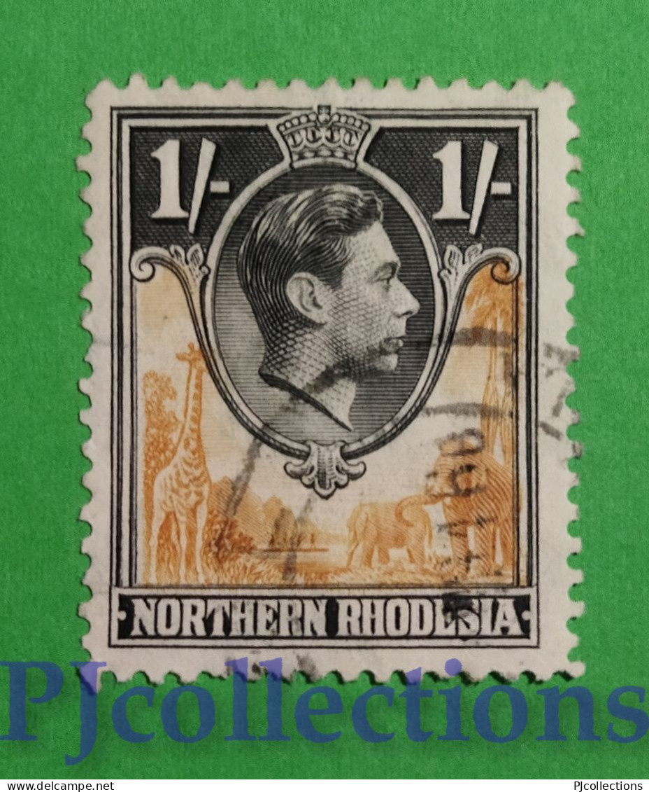 S793 - NORTHERN RHODESIA 1938 KING GEORGE VI 1sh USATO - USED - Rodesia Del Norte (...-1963)