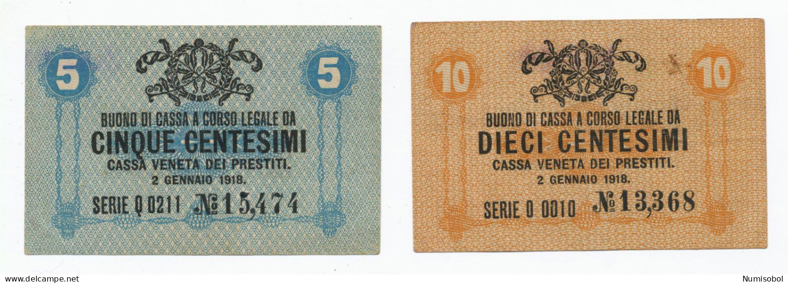 ITALY - 5, 10 Centesimi 1918. PM1-M2 (T159) - Otros & Sin Clasificación