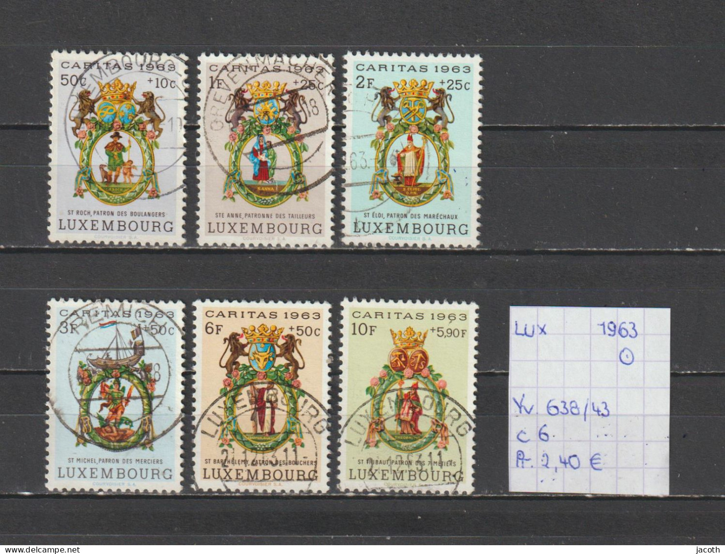 (TJ) Luxembourg 1963 - YT 638/43 (gest./obl./used) - Gebruikt