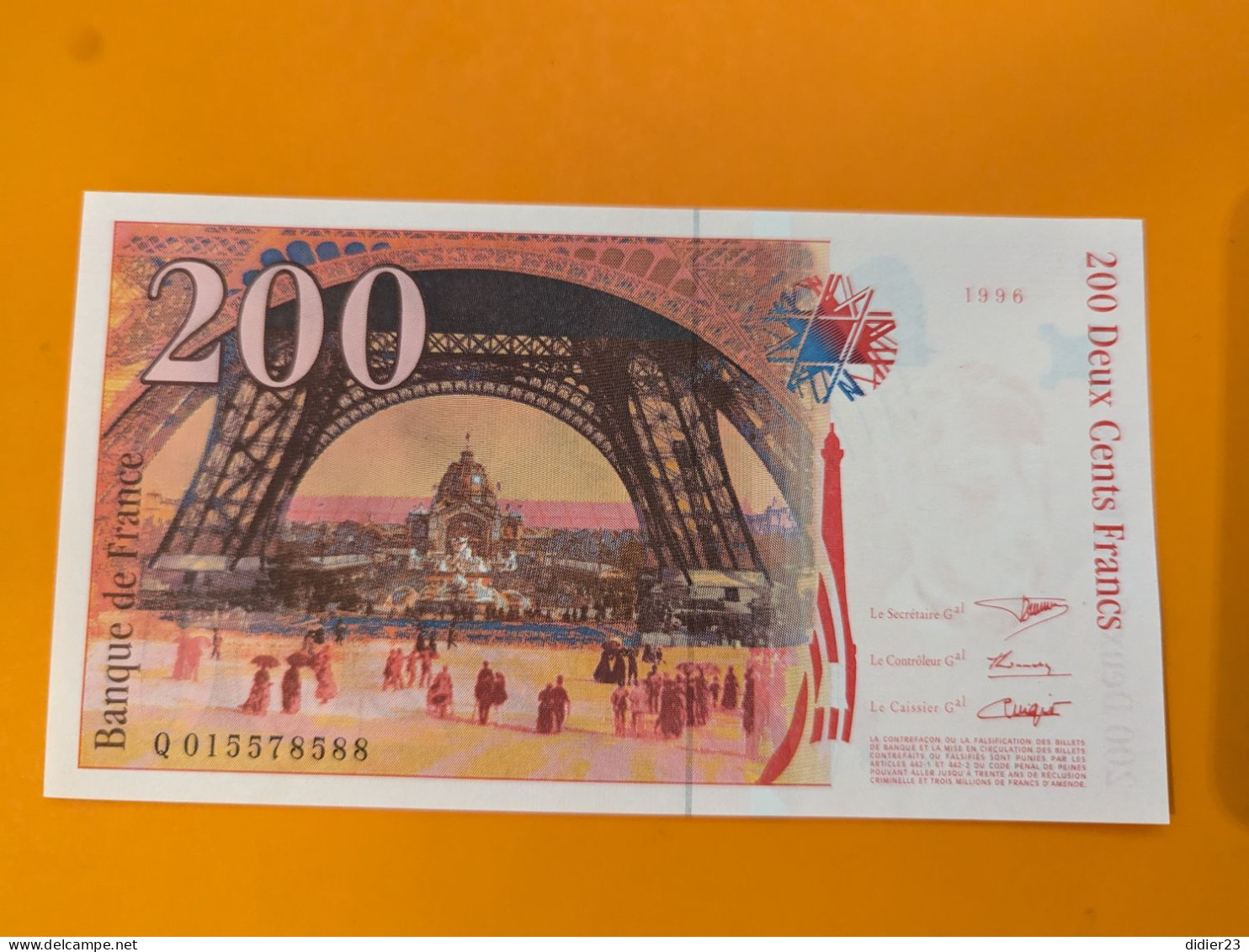 BILLET 200 Francs EIFFEL - 200 F 1995-1999 ''Eiffel''