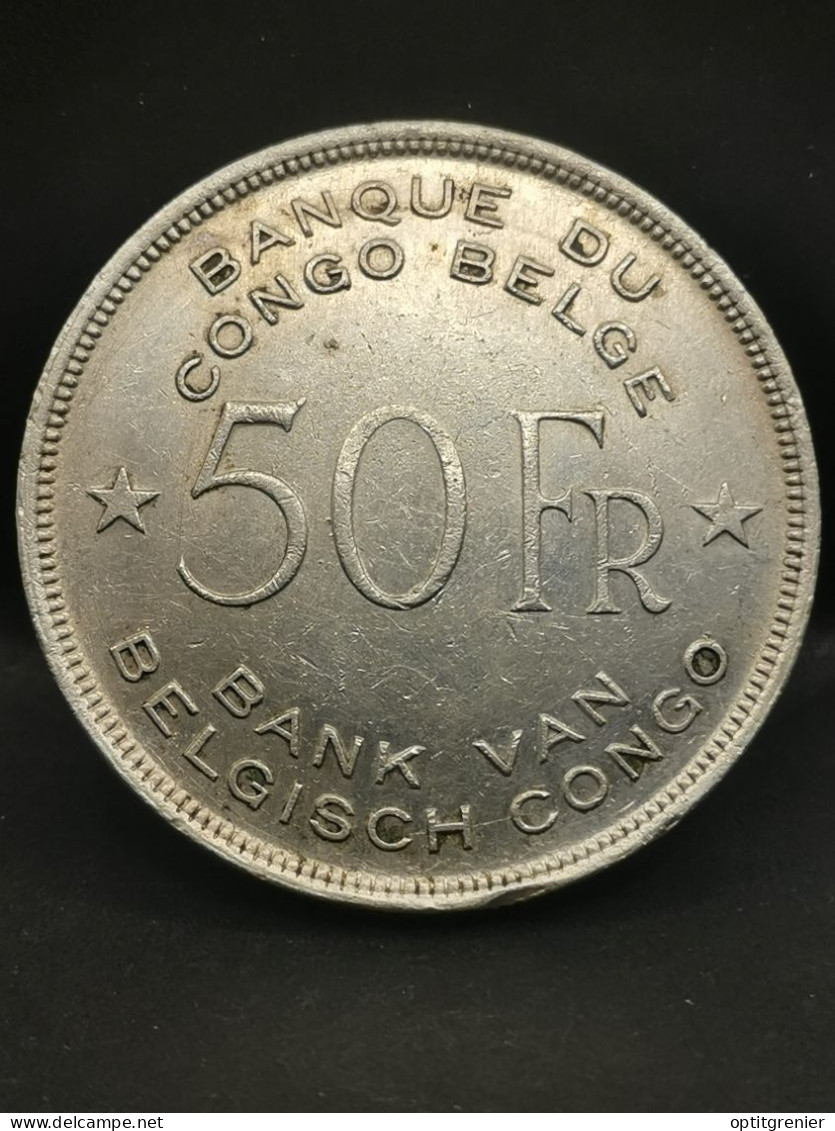50 FRANCS ARGENT 1944 LEOPOLD III CONGO BELGE / SILVER - 1934-1945: Leopold III