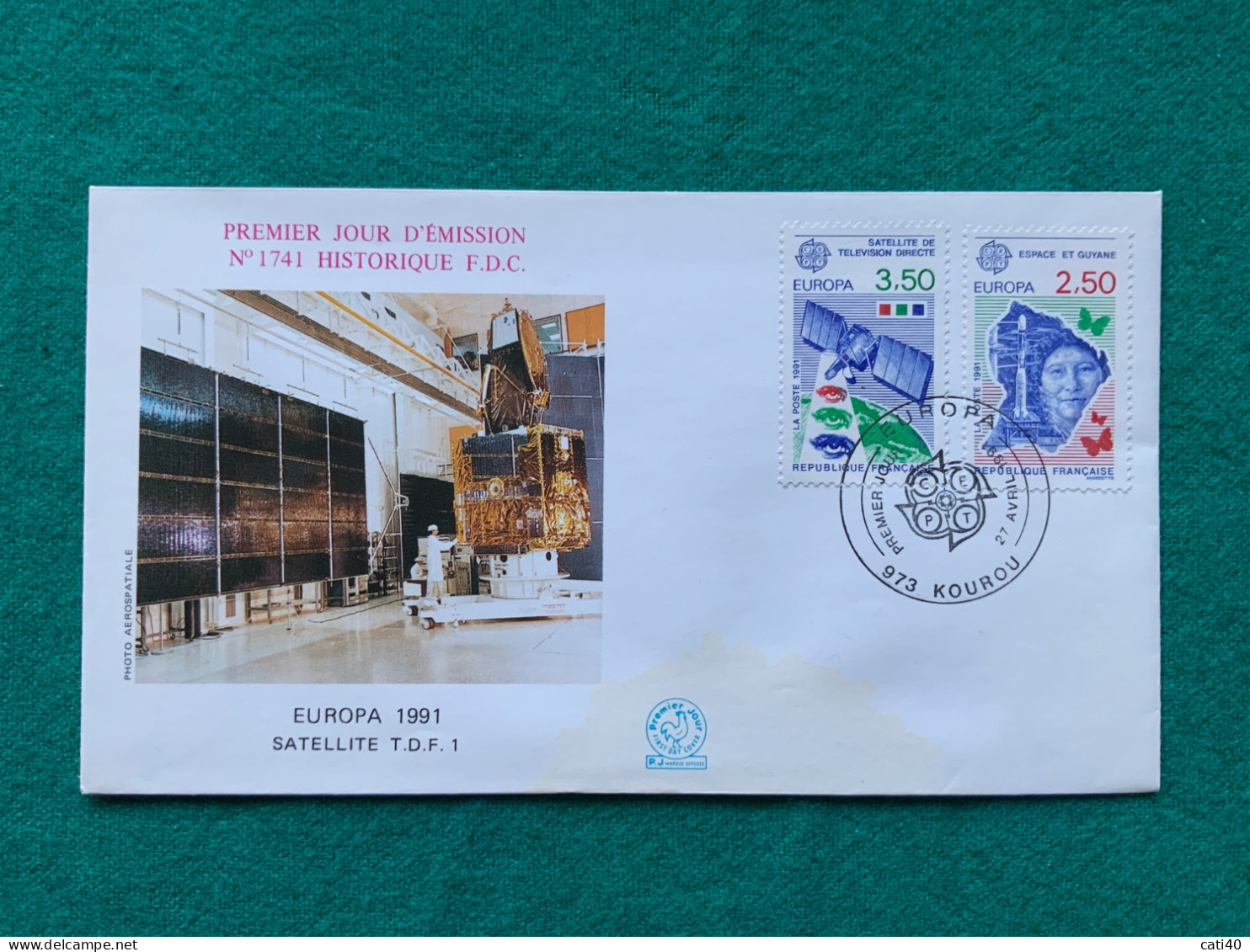 FRANCIA -  EUROPA 1991  - SATELLITE  TELEVISION DIRECTE -   FDC 1991 - Covers & Documents