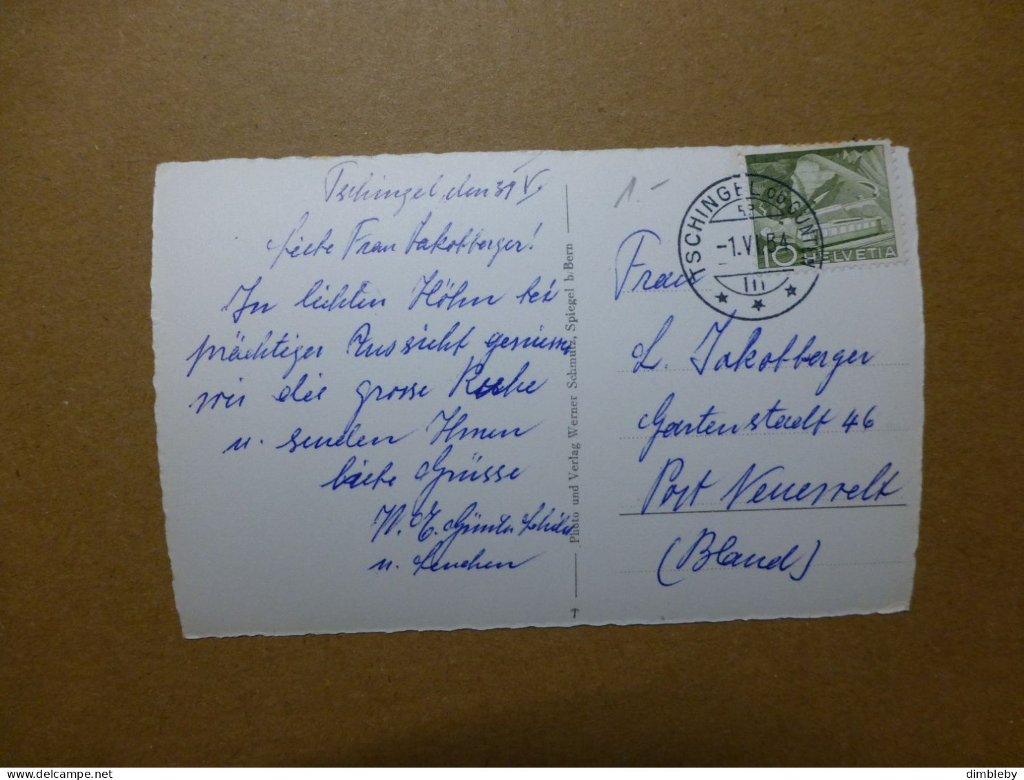 Sigriswil  Tschingel Und Aeschien Mit Blick Auf Stockhornkette 1954  (9816) - Sigriswil