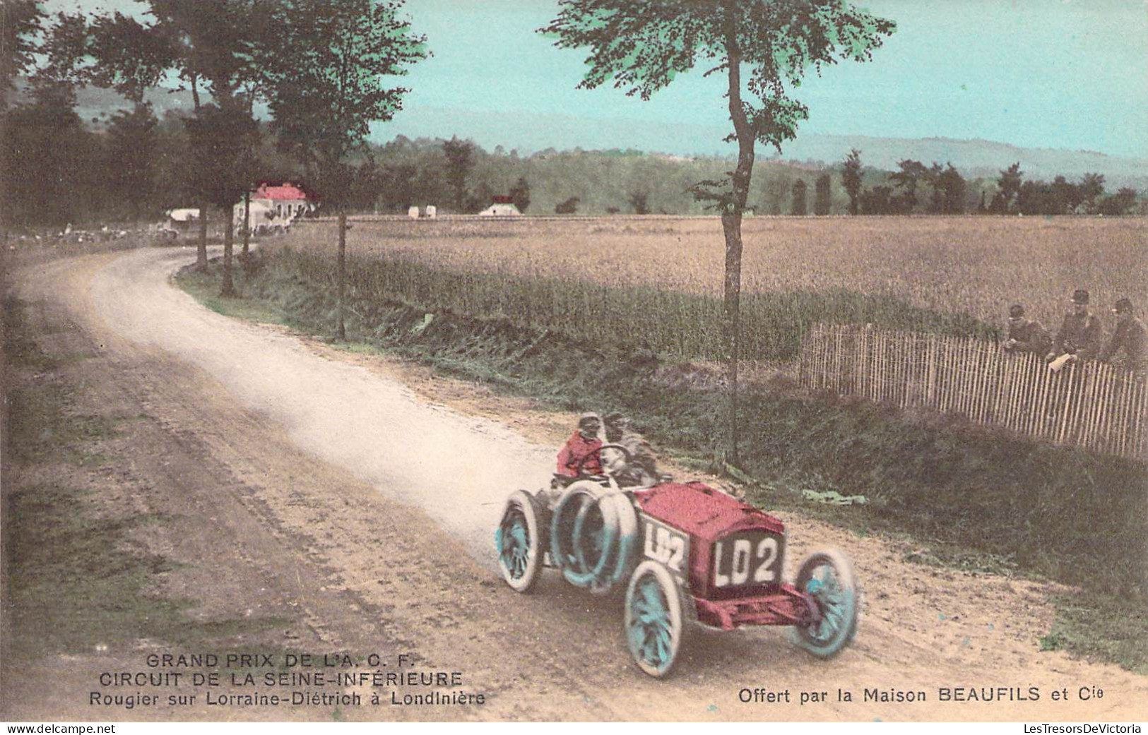 France - Garnd Prix De L'ACF - Circuit De La Seine Inférieur - Colorisé - Automobile  - Carte Postale Ancienne - Other & Unclassified