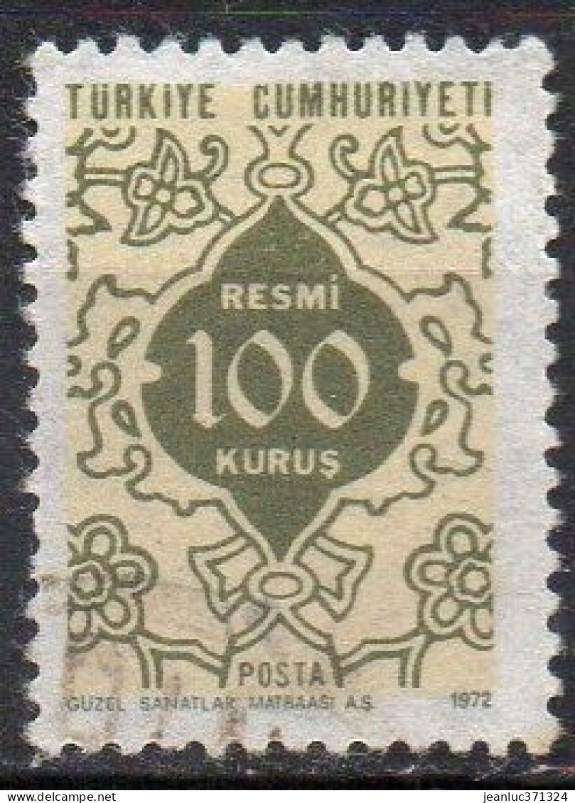 TURQUIE N° Serv 127 O Y&T 1972 Arabesques - Dienstmarken