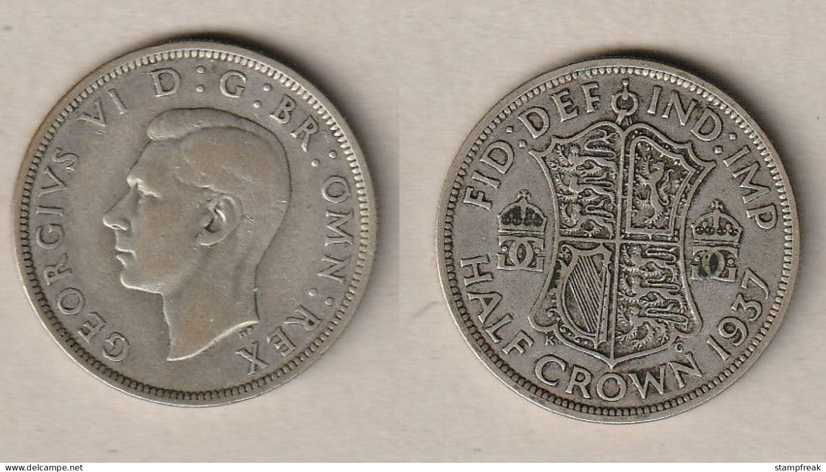 00894) Grossbritannien, 1/2 Crown 1937, George VI - Sonstige & Ohne Zuordnung