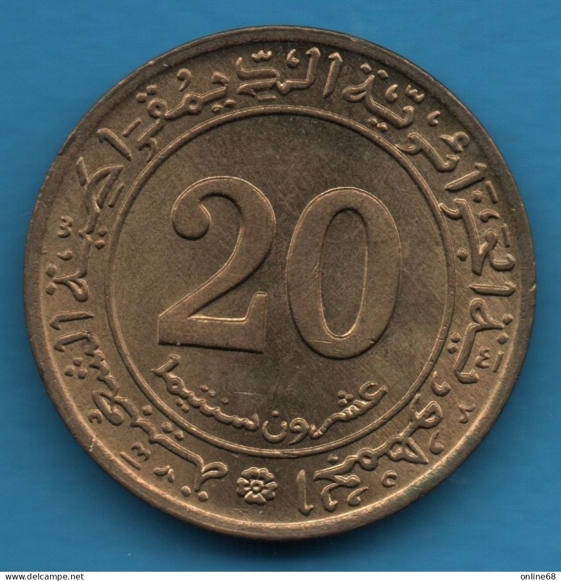 ALGERIE 20 CENTIMES 1972 KM# 103 FAO Révolution Agricole - Algérie