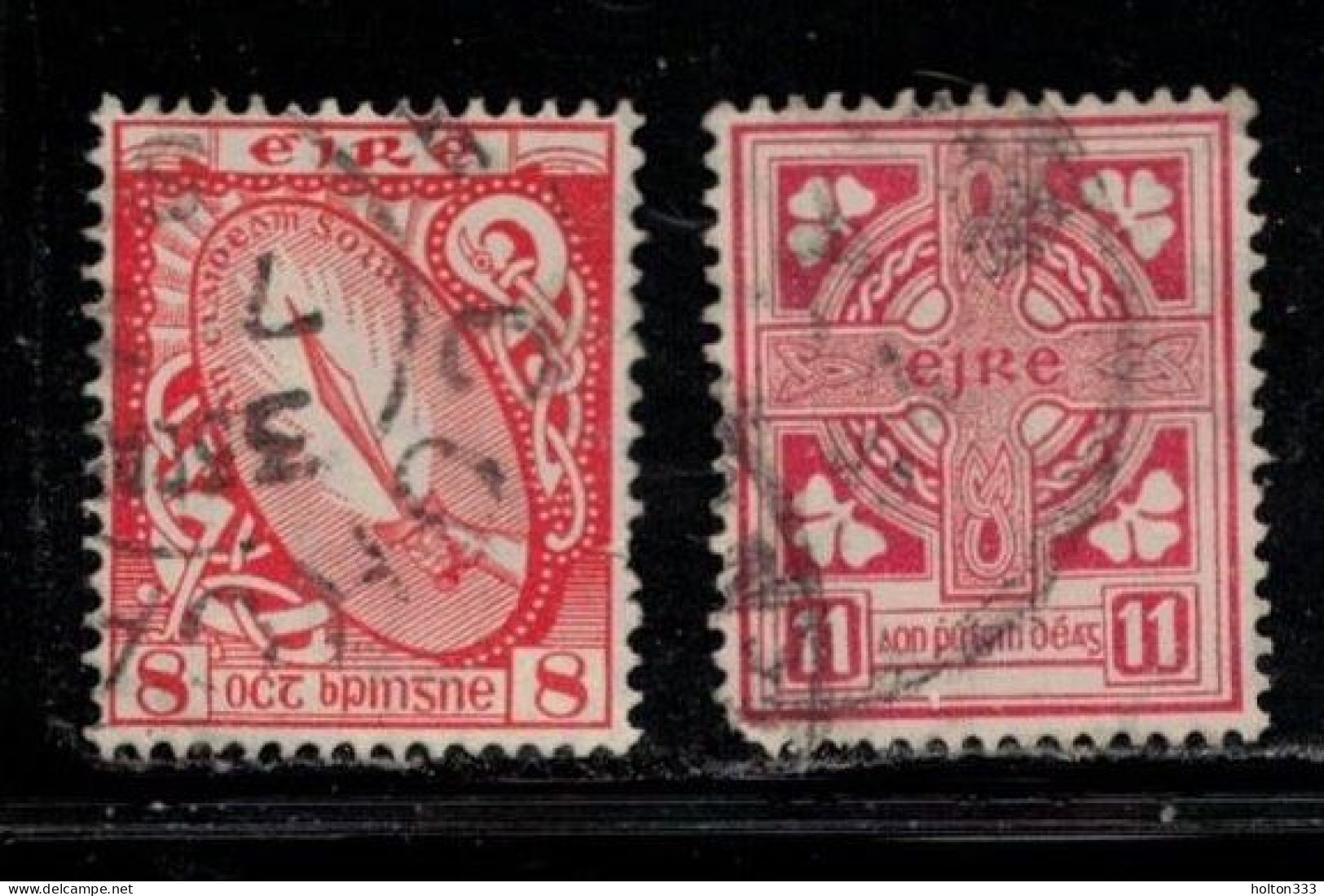 IRELAND Scott # 137-8 Used - Sword Of Light & Celtic Cross B - Oblitérés